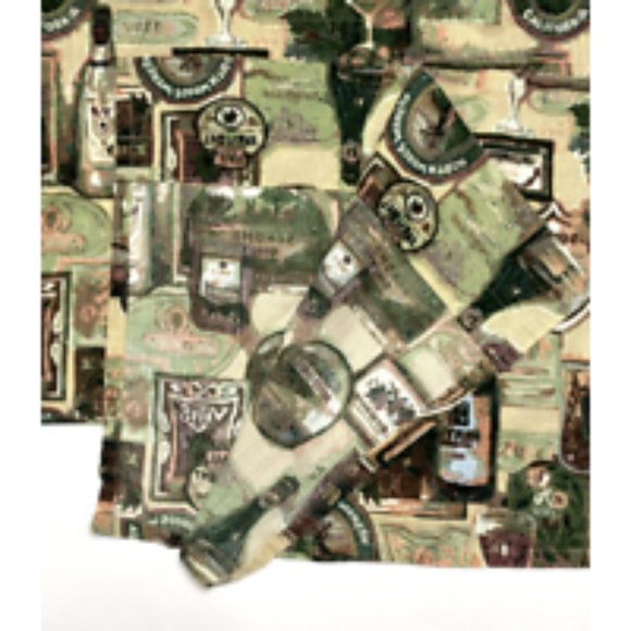 2 Vintage 1980s Wine Themed Valances Short Curtains Vineyard Grapes Winery Vino - Picture 5 of 5